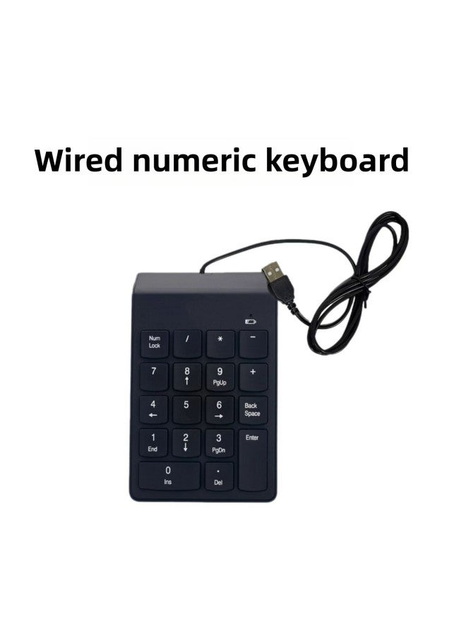 Wired Digital USB Keypad Thin USB Receiver Bluetooth Computer Financial Accounting Mini Keypad-Color:Black  - Image 4