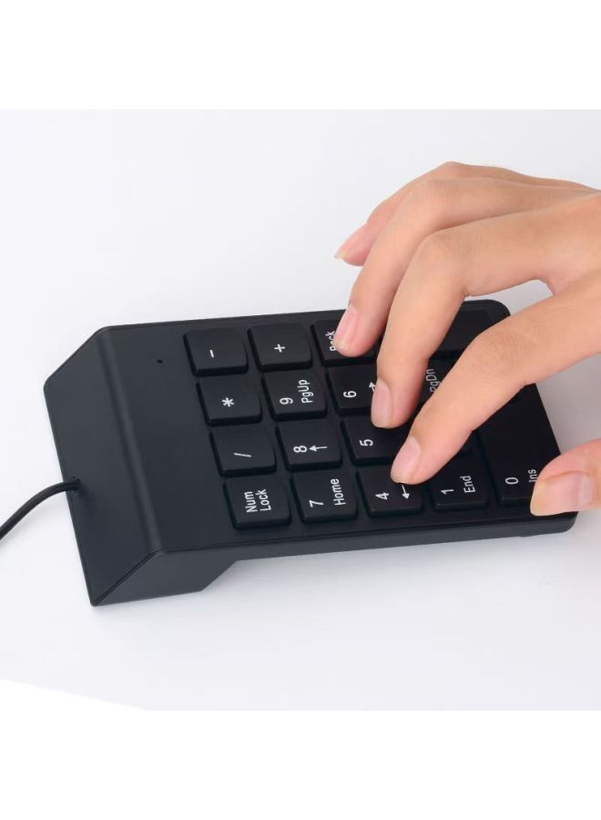 Wired Digital USB Keypad Thin USB Receiver Bluetooth Computer Financial Accounting Mini Keypad-Color:Black  - Image 3