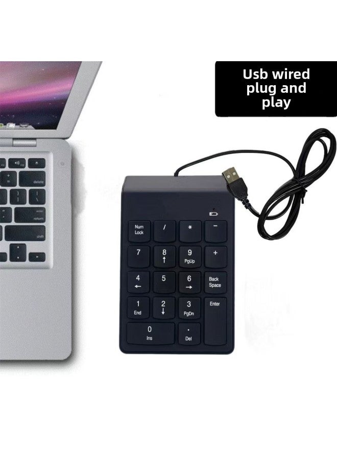 Wired Digital USB Keypad Thin USB Receiver Bluetooth Computer Financial Accounting Mini Keypad-Color:Black  - Image 5