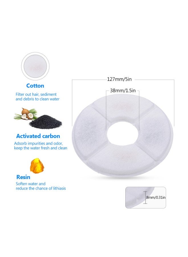 Loquat 12-Piece Replacement Water Fountain Filters White - Image 2