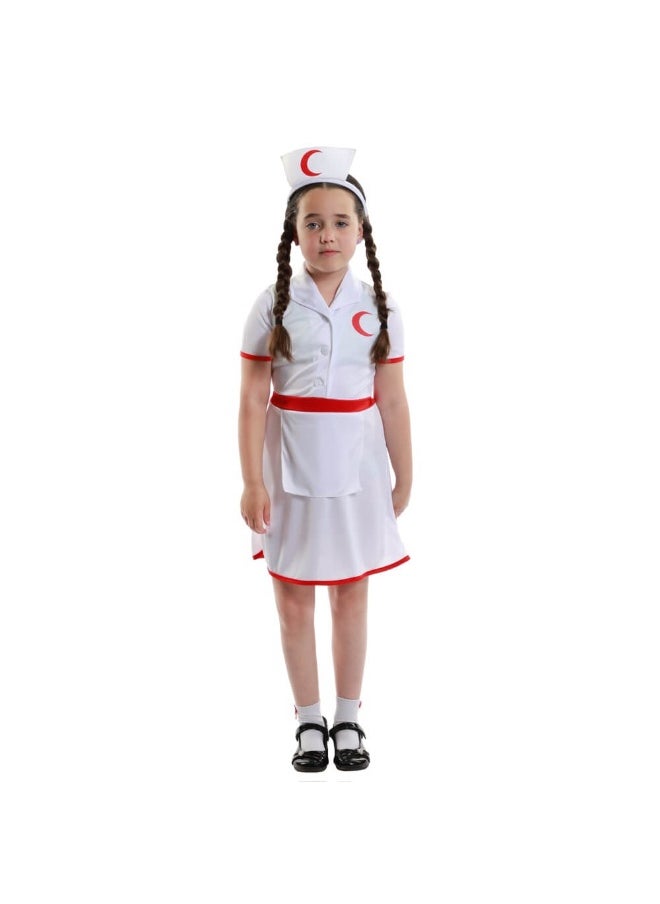 Halloween - Mad Costumes Red Crescent Nurse Costume For Girls (Medium) - Image 1