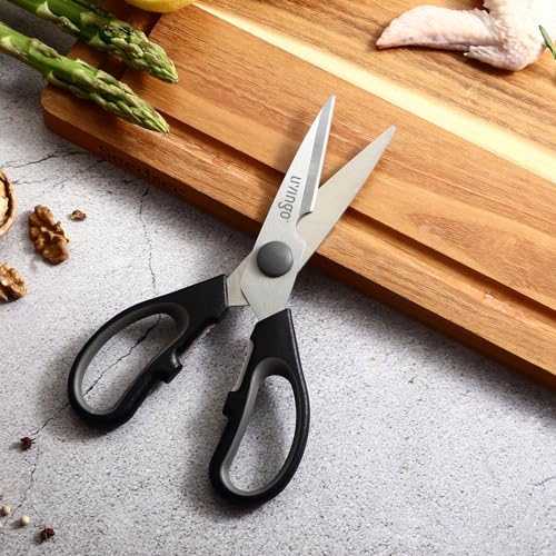 LIVINGO 7.5" Kitchen Scissors All Purpose for Sharp Cutting Small Bones & Vegetables, with Nutcracker Grip Comfortable, Heavy-duty Food Shears for Home Cooking - Image 5