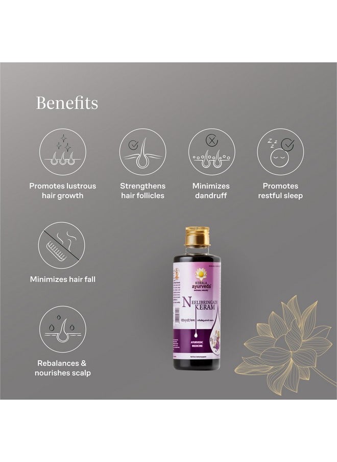 Kerala Ayurveda - Kerala Ayurveda Neelibringadi Keram Ayurvedic Hair Oil - Triple Care Formula - Minimizes Hair Fall and Dandruff | Rebalances Scalp for rich, lustrous hair | Improves Hair Growth, Nourishes Hair Follicles| 200ml Pack of 3 - Image 1