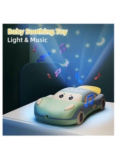 OUYoo OUYoo Baby Phone Toy with Music Light Mini Projector, 4 Mode Learning Toddler Infant Soothing Car Toys - Number Counting Color Animal Sound Fun Smart Phones, Lullaby Fine Motor Hand Activity Playing(Blue)  - Image 3