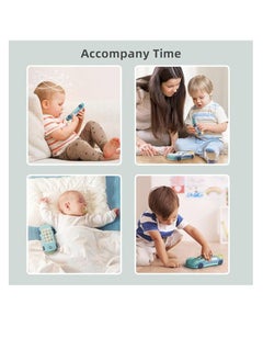 OUYoo OUYoo Baby Phone Toy with Music Light Mini Projector, 4 Mode Learning Toddler Infant Soothing Car Toys - Number Counting Color Animal Sound Fun Smart Phones, Lullaby Fine Motor Hand Activity Playing(Blue)  - Image 5