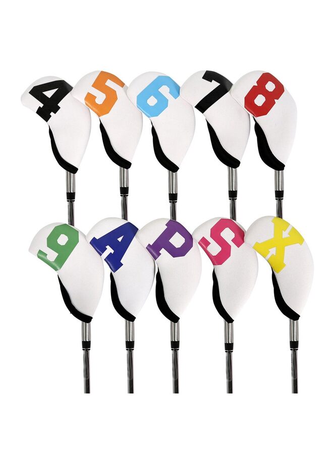 Generic 10pcs Golf Iron Covers,Golf Iron Head Covers with Colorful Number Neoprene Golf Iron Covers Set,Golf Club Head Covers for Iron Set Fit All Brands Golf Iron Headcovers - Image 3