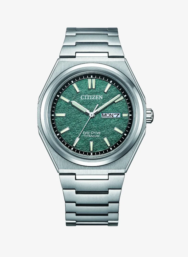 سيتيزن Men's Super Titanium Strap Eco-Drive Men Watch AW0130-85X - 39 mm