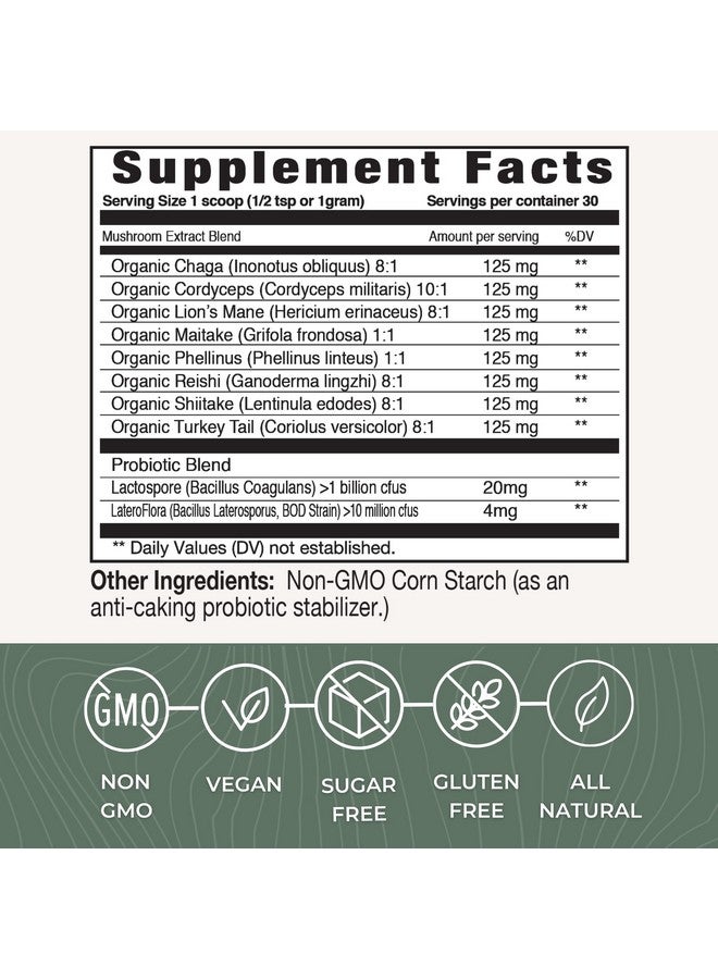 Eidon Ionic Minerals Eidon Superbiome Mushrooms And Probiotics Powder Gut Balance Microbiome Health With Reishi Chaga Lion - Image 3
