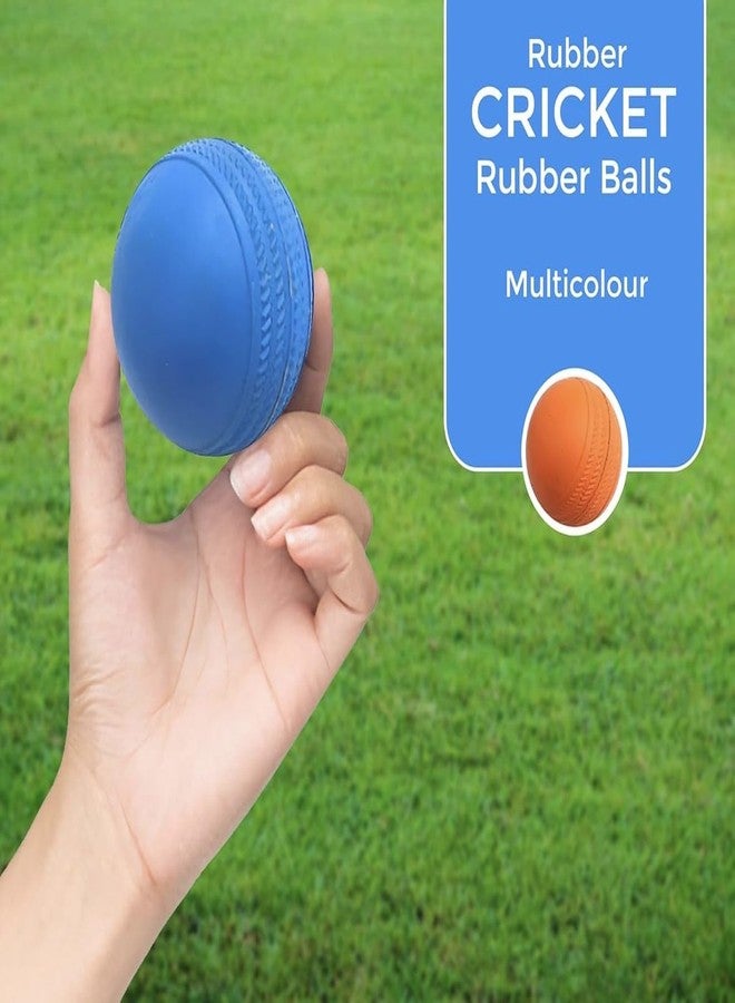 Gmefvr Cricket Rubber Ball Stamper Balls high Bounce Multi Color Rubberball, Color: Red, Blue, Yellow, Green, Pink, White Standard Size Pack of 4 | Every Surface Compatible - Image 3