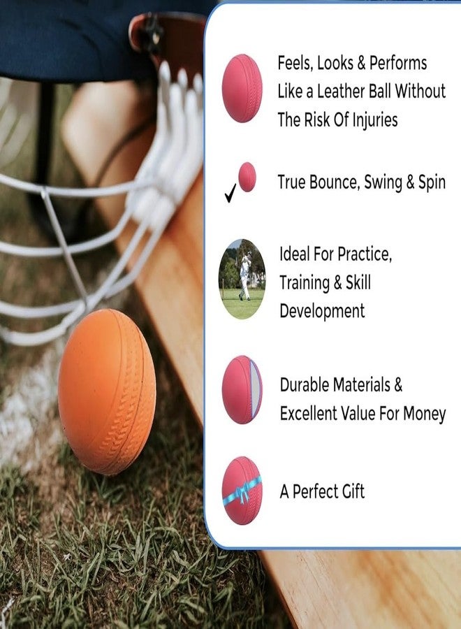 Gmefvr Cricket Rubber Ball Stamper Balls high Bounce Multi Color Rubberball, Color: Red, Blue, Yellow, Green, Pink, White Standard Size Pack of 4 | Every Surface Compatible - Image 5