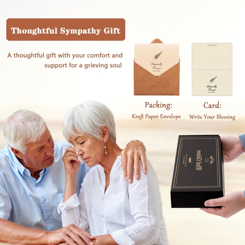 Soopau Sympathy Gifts for Loss of Loved One, Memorial Wind Chimes, Funeral Bereavement Gifts Baskets, Windchimes in Memory of a Loved One Mom Dad Husband Brother - Golden - Image 3