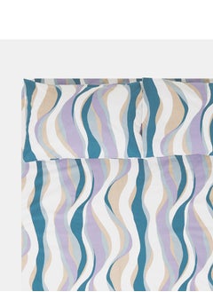 King Bedsheet Signature Collection Cotton Blended 170 TC Parcal Premium Quality Everyday Use Breathable And Soft 1 King size Flat Sheet 279x254 cm, 2 Pillowcases 51x76 cm Printed Design Multicolour