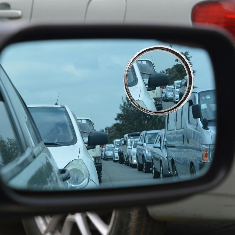 360 Degree Adjustable Wide Angle Blind Spot Mirrors 1 Pair Suction Cup for SUV Truck - Image 5