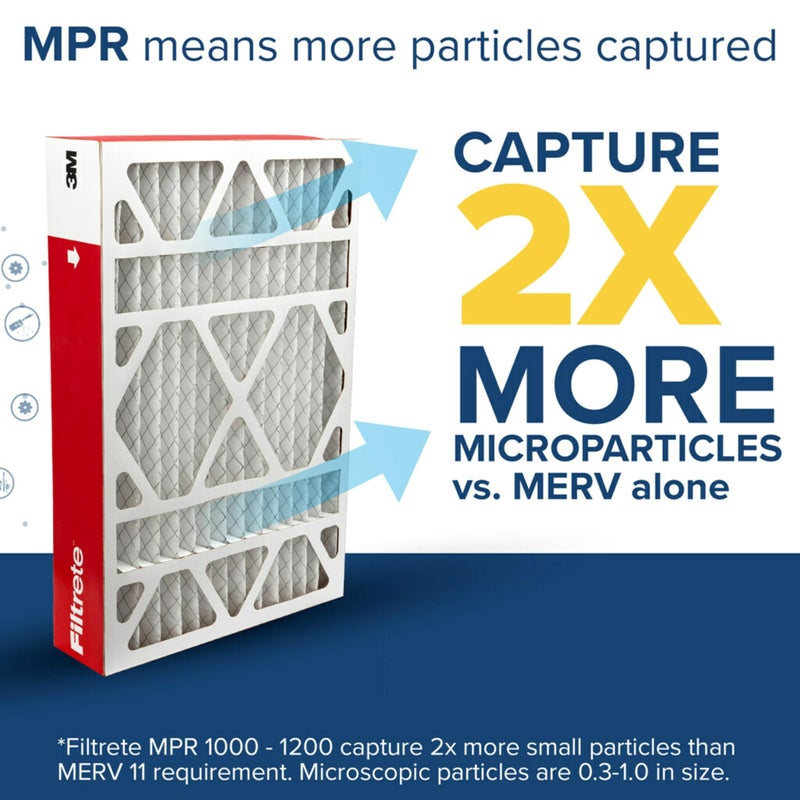 Filtrete 16x25x4 Air Filter MERV 11, MPR 1000 Micro Allergen Defense 2-Pack, Fits Lennox & Honeywell, AC Furnace HVAC Filters for Home, Pleated Electrostatic (Actual Size 15.88x24.56x4.31 in) - Image 4