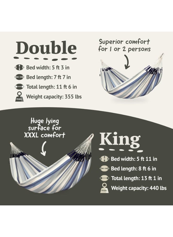 La Siesta® Brisa Sea Salt Classic Hammock - Weatherproof Outdoor Relaxation for Kingsize Hammock, Authentic and Comfortable Relaxation - Image 5