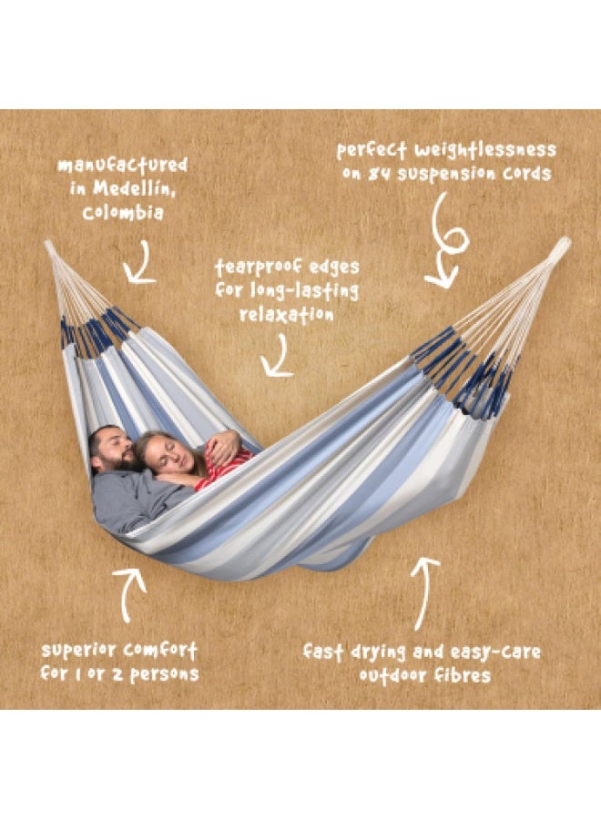 La Siesta® Brisa Sea Salt Classic Hammock - Weatherproof Outdoor Relaxation for Kingsize Hammock, Authentic and Comfortable Relaxation - Image 4