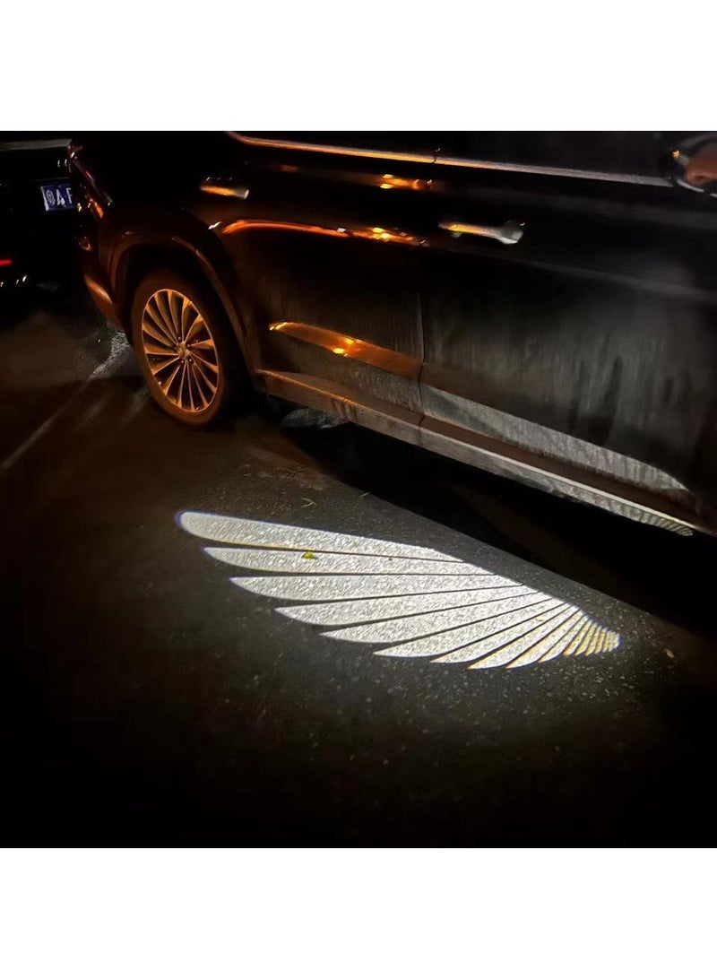 2-Piece LED Wing Universal Car Rearview Mirror Projector Shadow Light Set - Image 4
