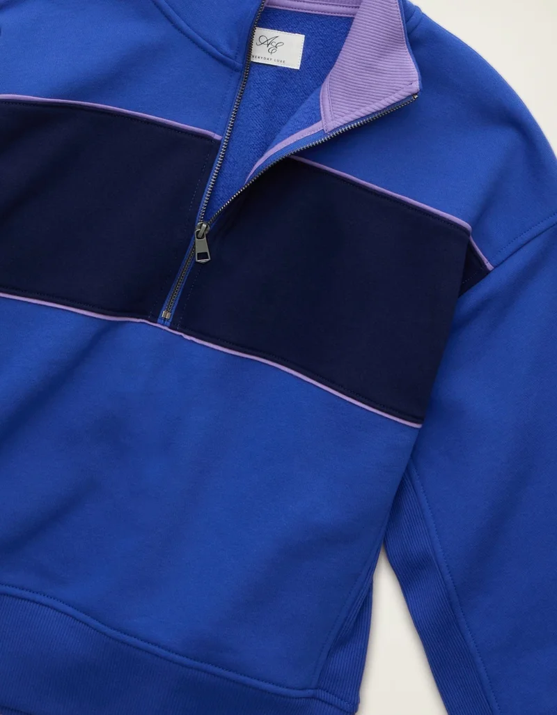 American Eagle  AE Everyday Luxe Quarter Zip Sweatshirt  | Best Price UAE