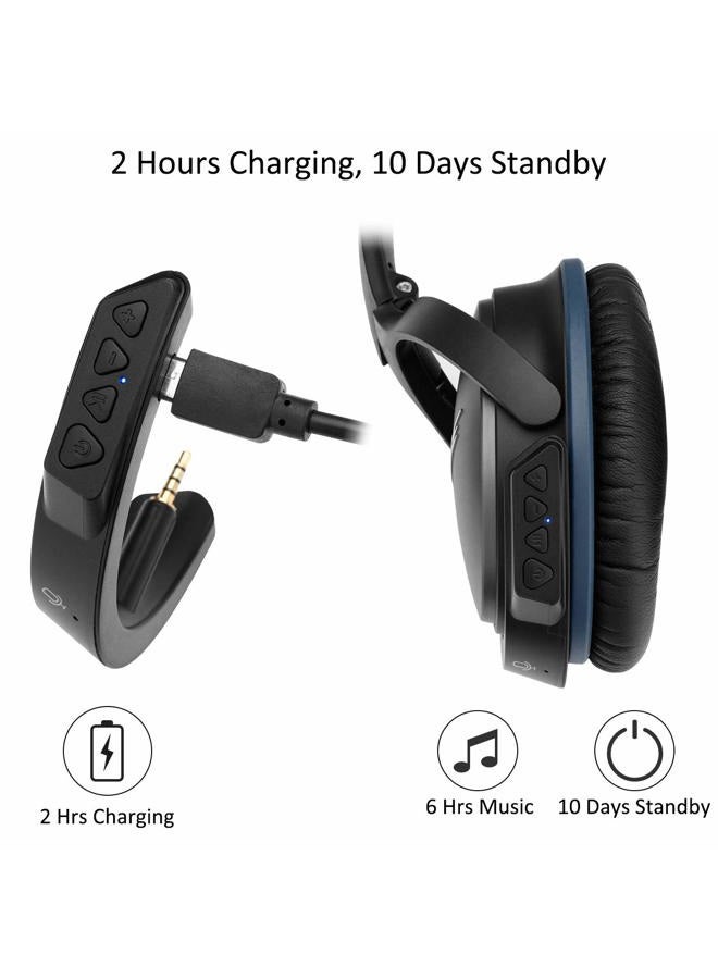 YOCOWOCO Wireless Bluetooth Adapter for Bose QuietComfort QC 25 with Mic/Volume Control, Black - Image 5