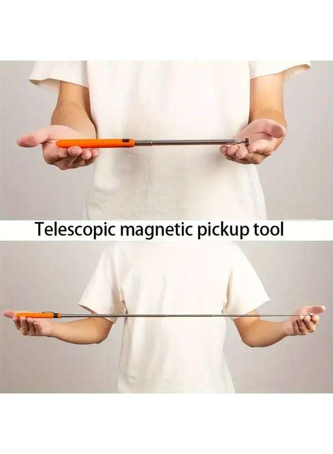 Heavy Duty 3 in 1 Retractable Magnetic Pickup Tool Extendable Rod Anti Slip Grip - Image 4