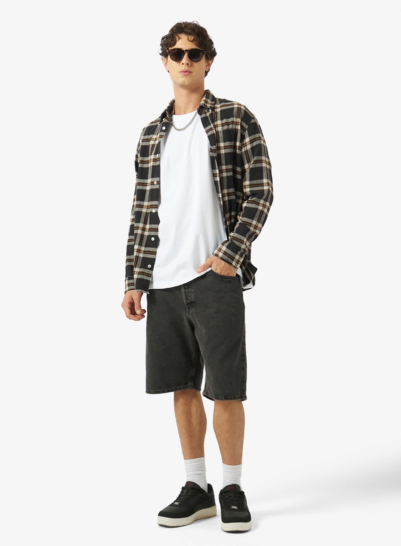 Seventy Five Striped Crew Neck Oversize Drop Shoulder T-Shirt - Image 4