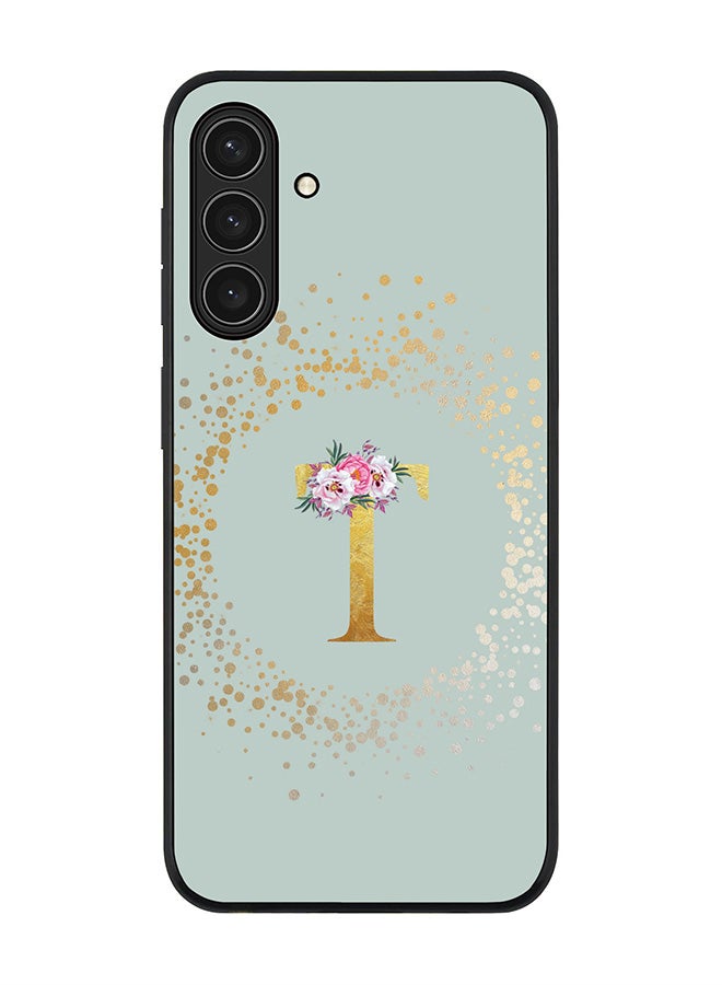 Stylizedd For Samsung Galaxy A17 / A17 4G Case,Slim fit Camera Protection, Shockproof Thin Phone cover  - Custom Monogram Floral - T  (Light Grey ) - Image 1