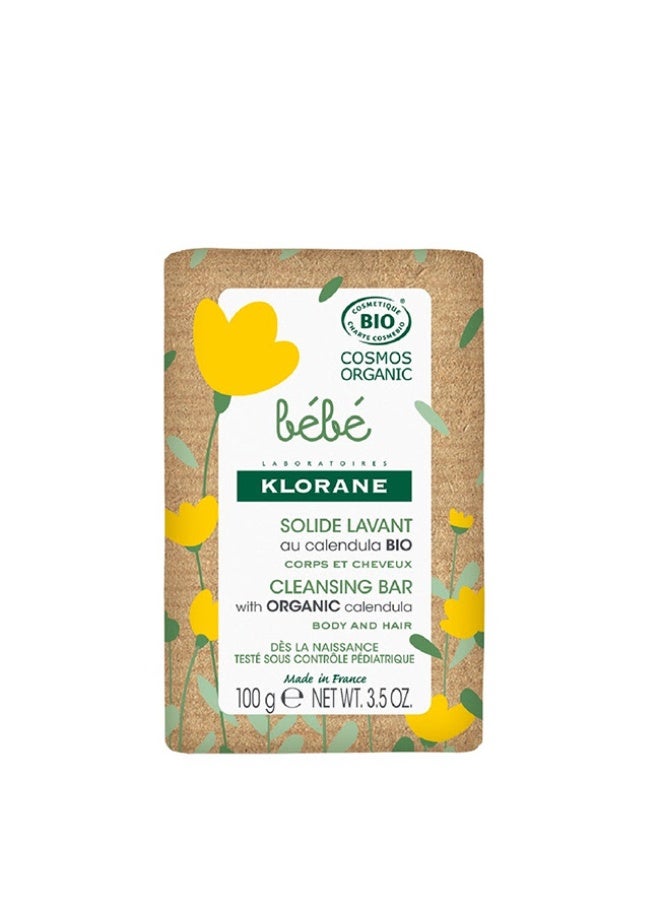 Klorane Baby Bio Cleansing Bar Body and Hair 100g - Image 1