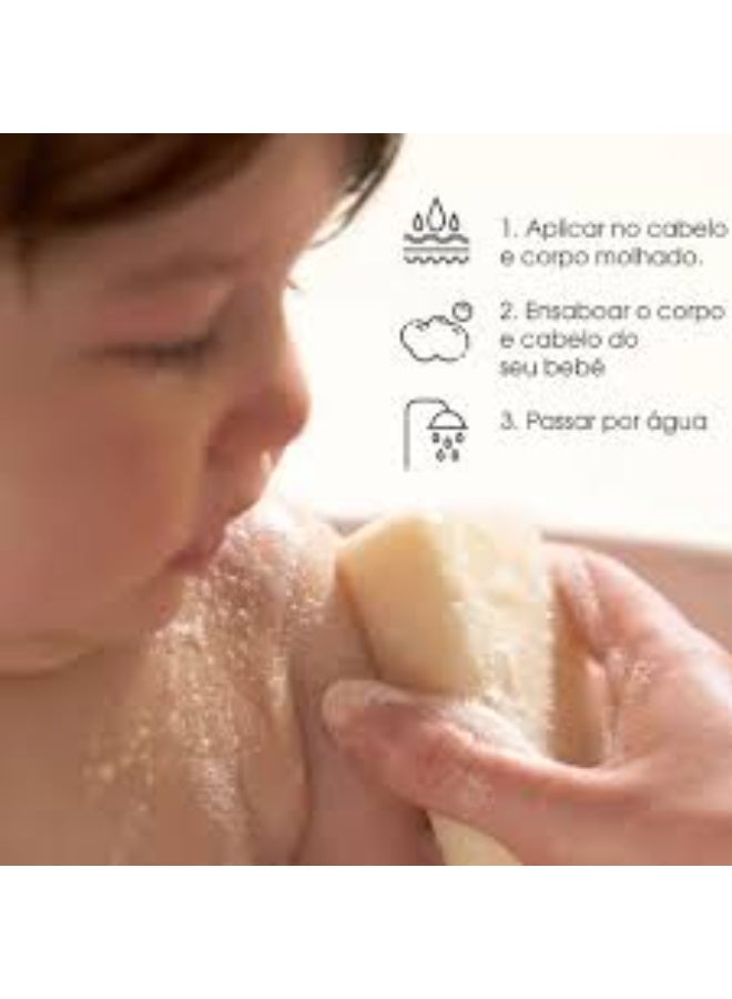Klorane Baby Bio Cleansing Bar Body and Hair 100g - Image 2