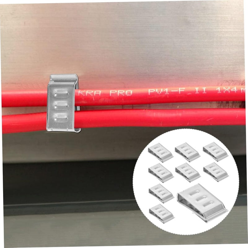 20pcs Photovoltaic Cable Clips Durable Wire Harness Clamps for Solar Panel Installation Easy Setup Barbed Design for Secure Fixation - Image 2