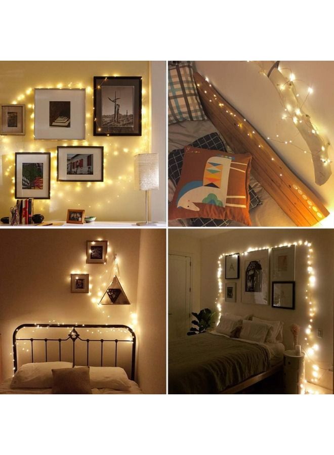 ABJ LED String Lights for Bedroom, Waterproof 100 Yellow LED Fairy Lights, String Lights for Indoor Outdoor Use, Fairy String Lights 8 Modes, String LED Lights for Event Lighting and Decor - Image 5