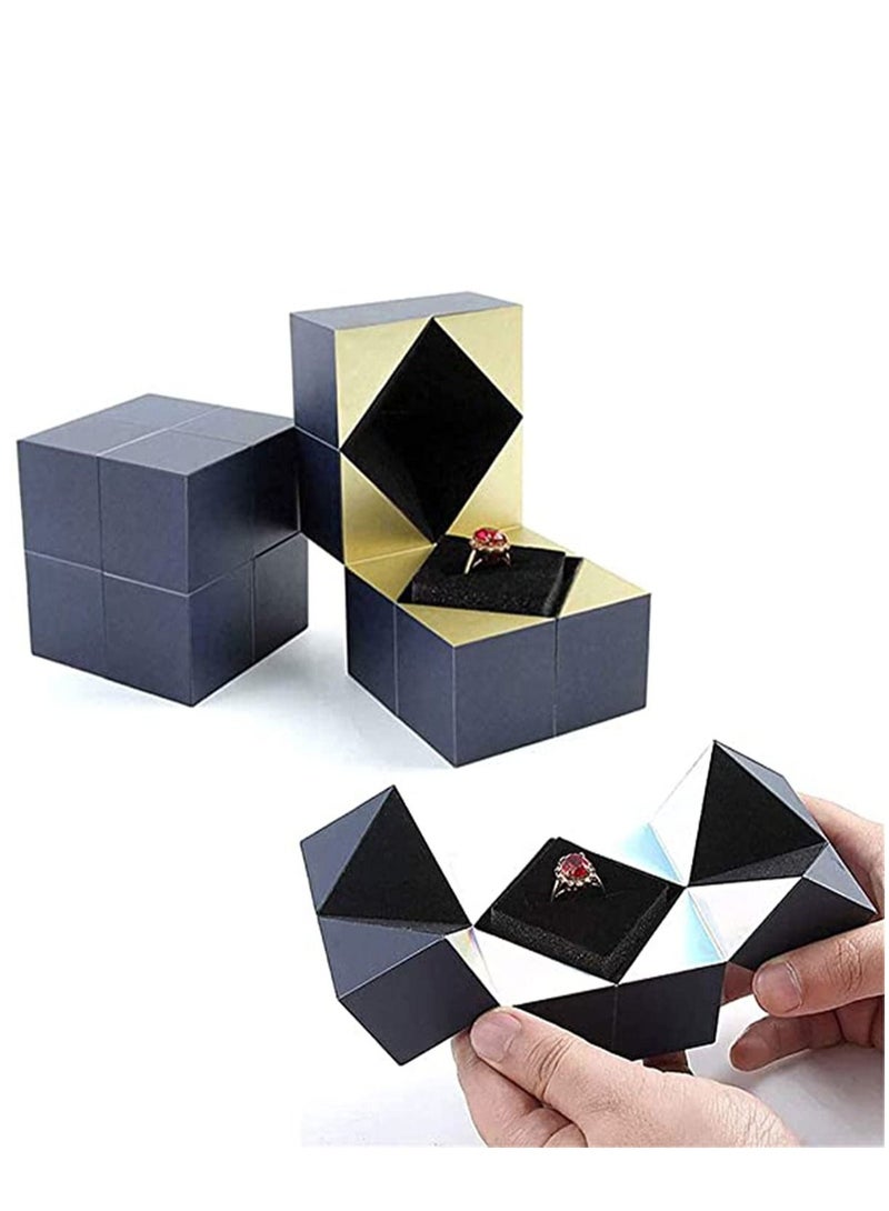KASTWAVE Creative Cube Ring Box Magic Rotating Bracelet And Puzzle Jewelry Box Unique Proposal Ring Box Funny Gift Box - Image 2