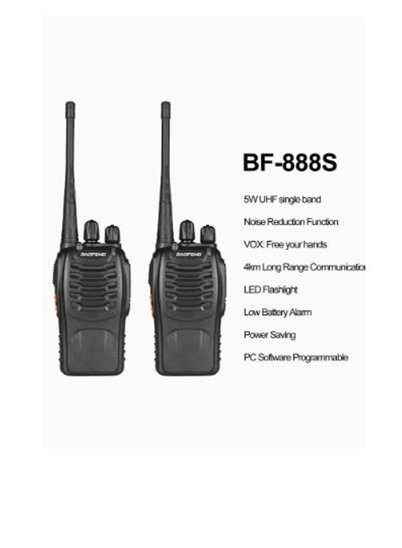 Walkie Talkies for Adults Long Range, Baofeng BF-888S Handheld Two Way Radios with Earpiece and Mic, Rechargeable Walkie Talkie with Li-ion Battery and Charger, Wireless Walky Talky (2 pcs)  - Image 4