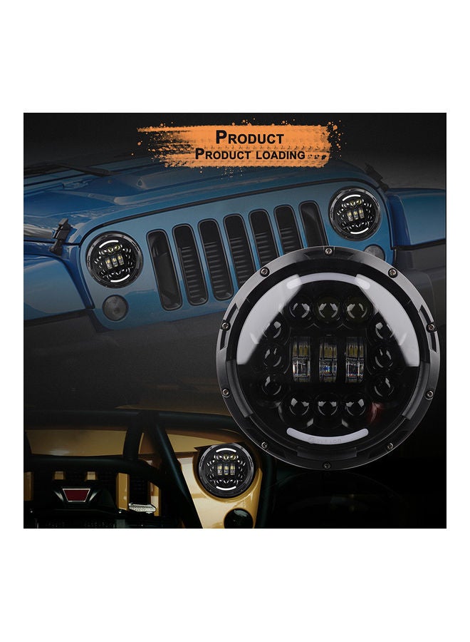 NIBEMINENT 12V/24V Motorcycle Car Headlight Round LED Driving Lamp - Image 2