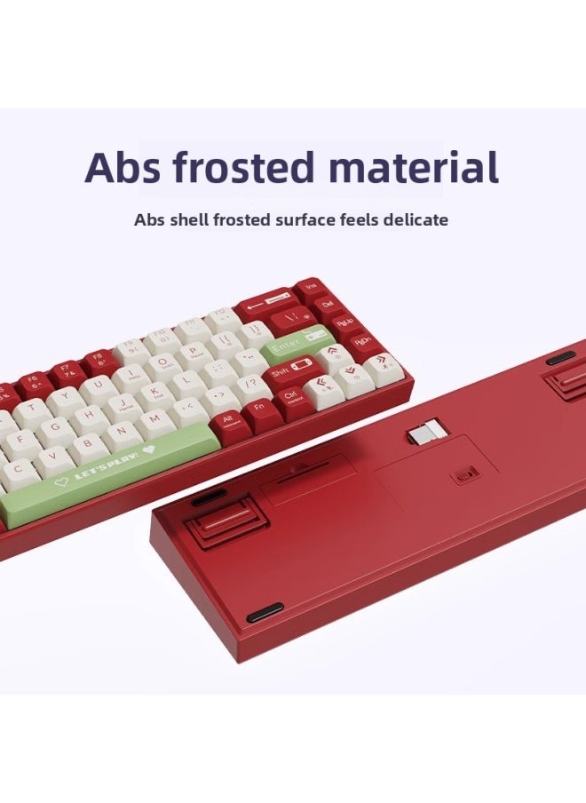 Generic Red Black Jue Electric Competition Red Shaft Tea Shaft Small AK Green Shaft Mechanical Keyboard 87 Wired 680 Key 68 Game-Color:Mechanical Shaft✅“hot Swap”-“purple White”✅Tea Shaft|Wired|Mixed Light-68 Keys-official Standard  - Image 3