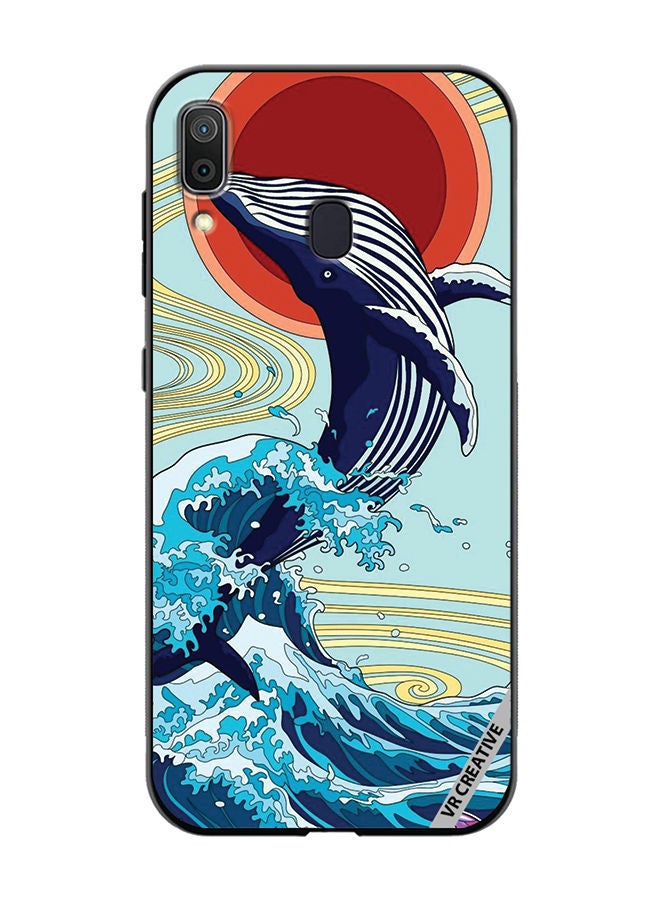 VR CREATIVE Protective Case Cover For Samsung Galaxy A30 Dolphin Design Multicolour - Image 1