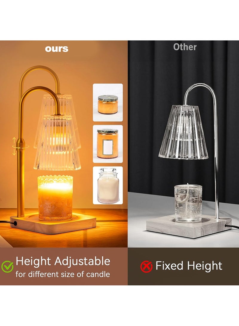 Vintage Candle Warmer Lamp - Equipped with 2 Bulbs, Controller, Dimmable,Suitable for Warming Jar Candles and Wax Melts - Image 5