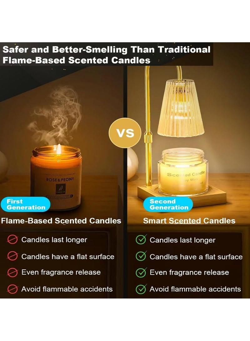 Vintage Candle Warmer Lamp - Equipped with 2 Bulbs, Controller, Dimmable,Suitable for Warming Jar Candles and Wax Melts - Image 3