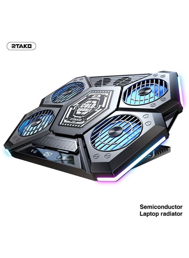 Rtako LZ-D12 Semiconductor Laptop Cooler with Hight Adjustable Stand - Image 1