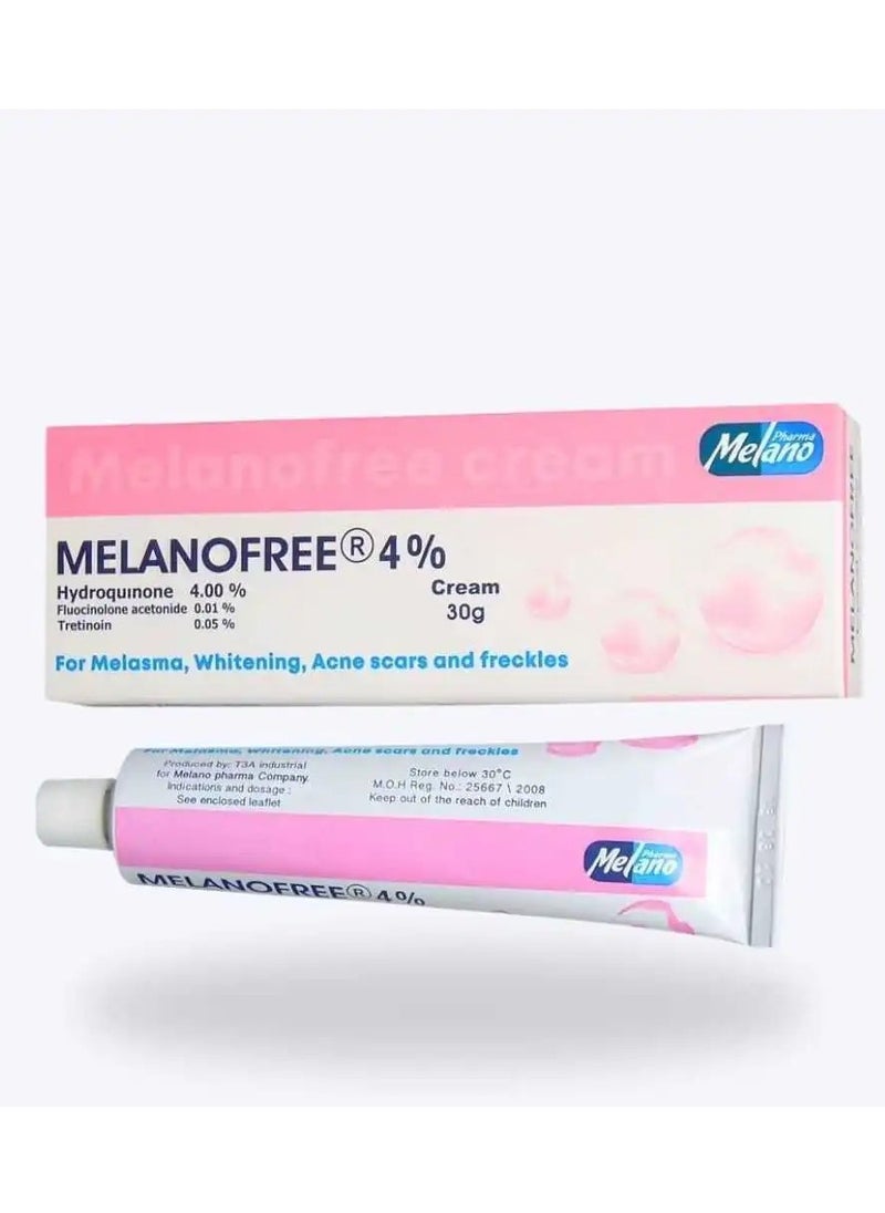 MELANO - Melanofree Brightening and Exfoliating Cream with Hydroquinone and Vitamin A 30g - Image 1
