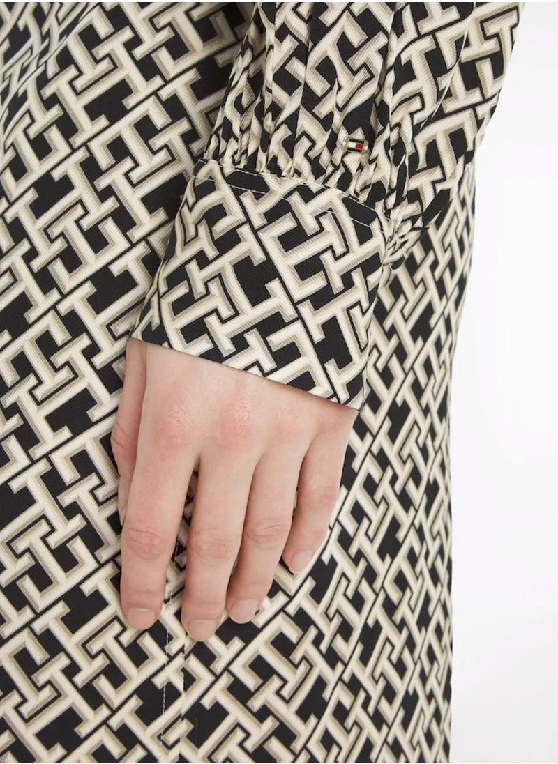 TOMMY HILFIGER Printed Puff Sleeve Dress
