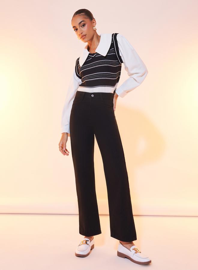 Take Two Basic Stretch Broad Waistband Leggings - Image 1