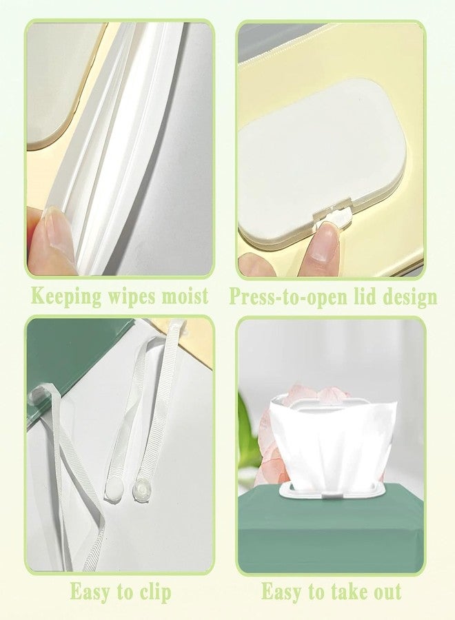 DOSAKEIKO 4 PCS Wipes Dispenser with Refillable Baby Wipes Dispenser Ideal for Travel Travel Wipes Case Keeps Wipes Moist and Sealed Perfect for Diaper Bags and Everyday Use - Image 2