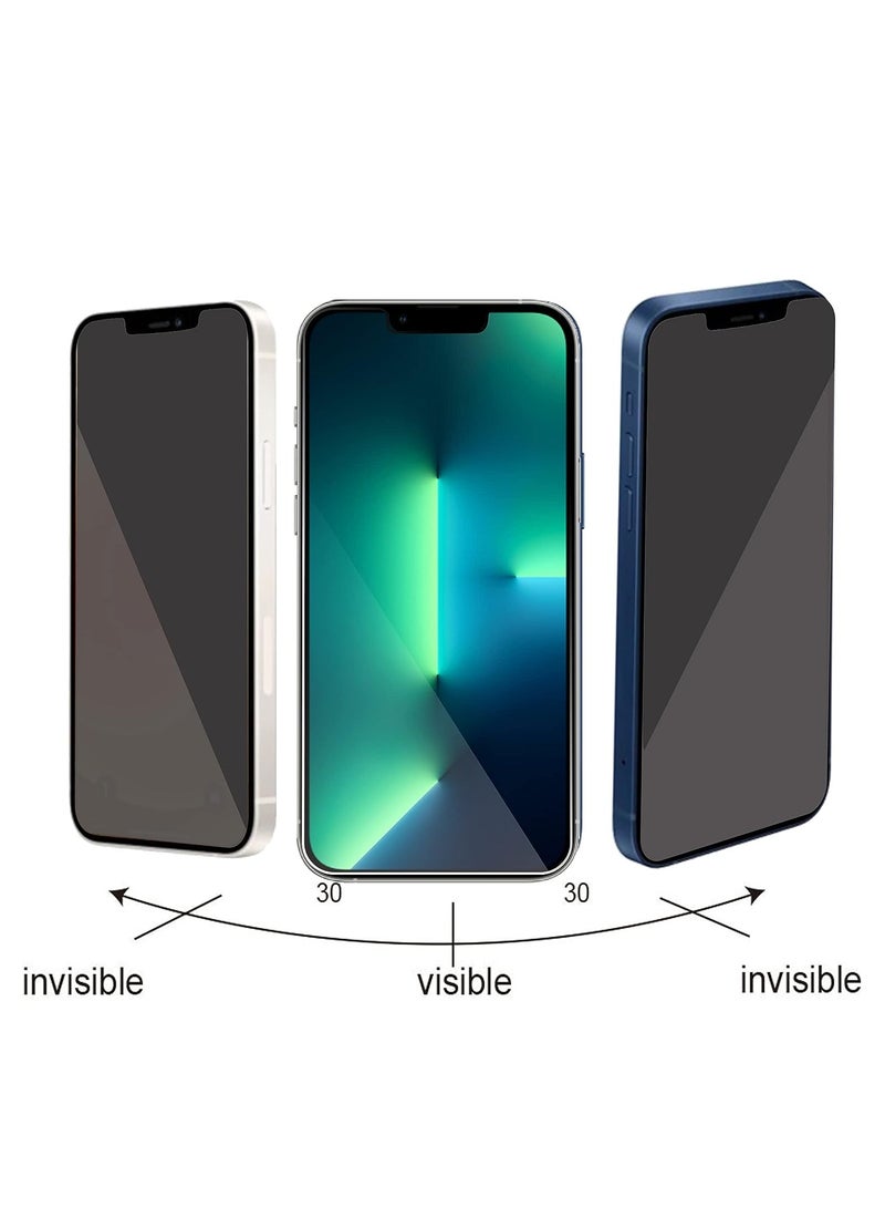 Denx Privacy Screen Protector for iPhone 14 [6.1 Inch] Anti Spy Private Tempered Glass Anti-Scratch Case Friendly - Image 2