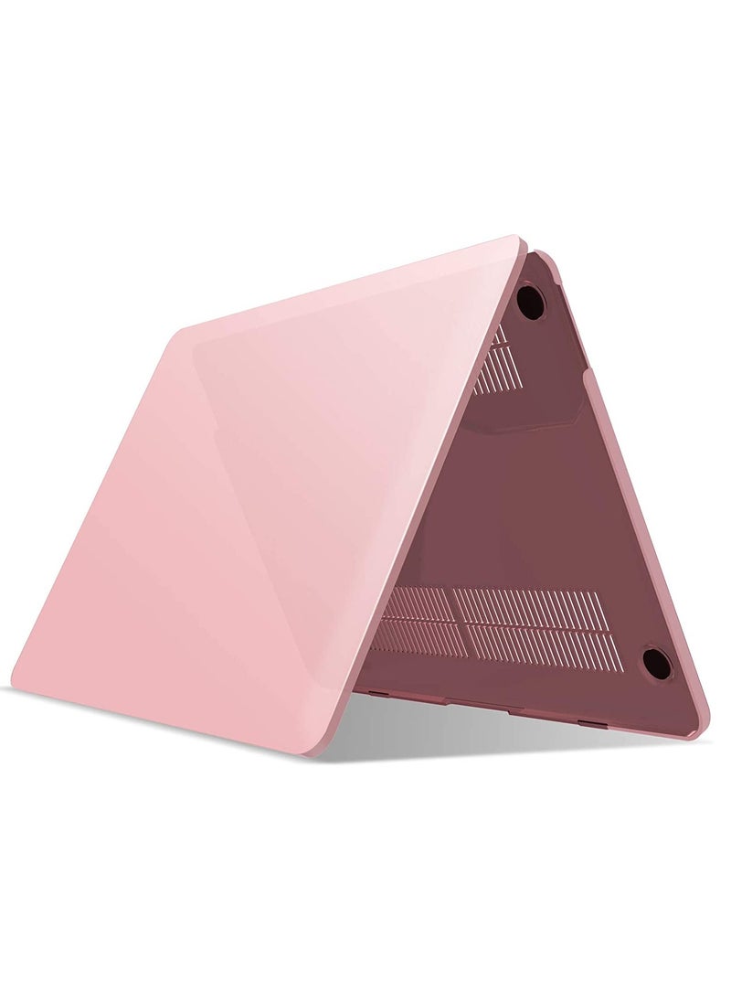 iBenzer - Compatible with 2023 2022 M2 MacBook Pro 13 Inch Case 2021-2016 M1 A2338 A2289 A2251 A2159 A1989 A1706 A1708,Hard Shell Case with Keyboard Cover for Mac Pro 13,Rose Quartz, T13RQ+1 A - Image 1