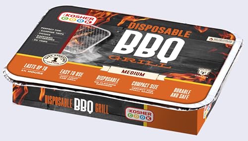 The Kosher Cook Disposable Charcoal Grill - Ready To Use Portable Bbq Grill - Easy To Light Portable Charcoal Grill Kosher - 2 Pack - Image 5
