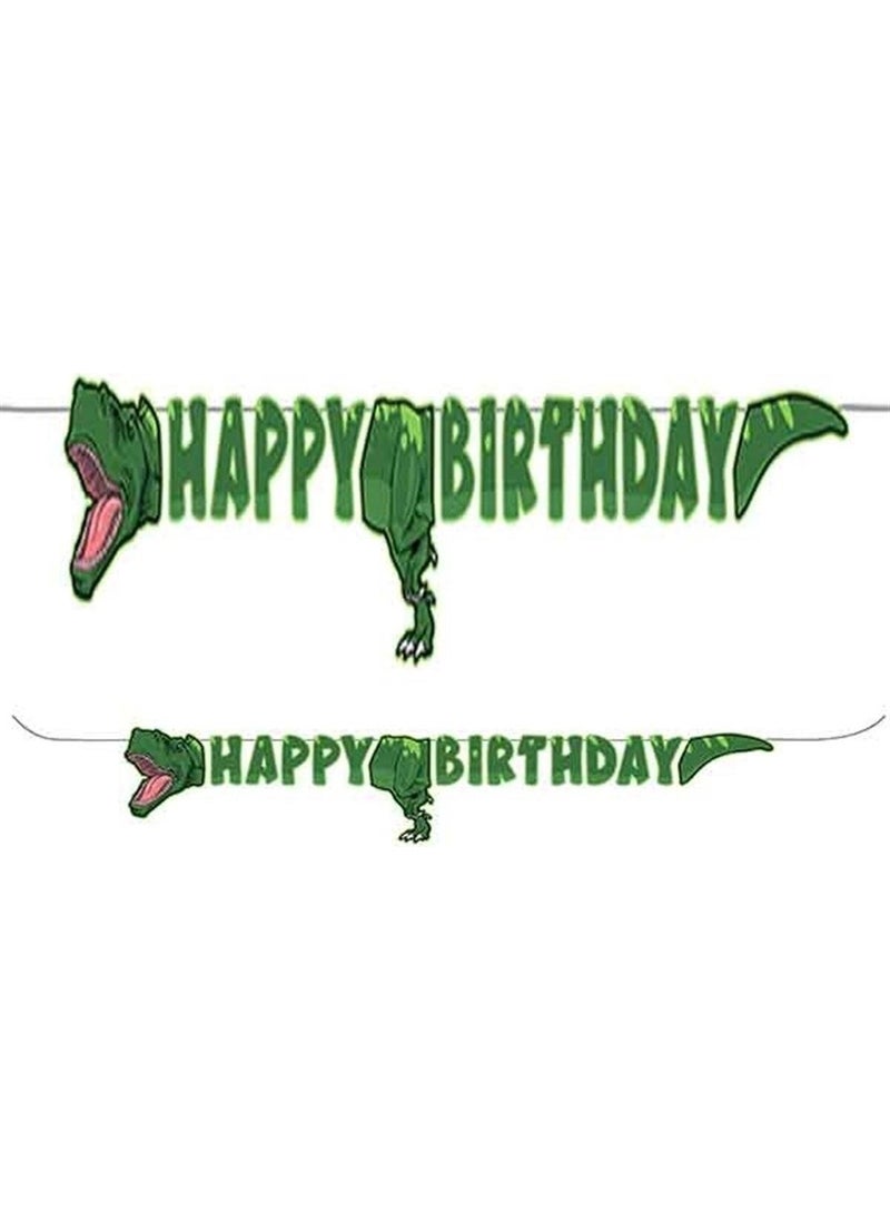 Best Parti Best Party Wild Jurassic Happy Birthday Written Banner 