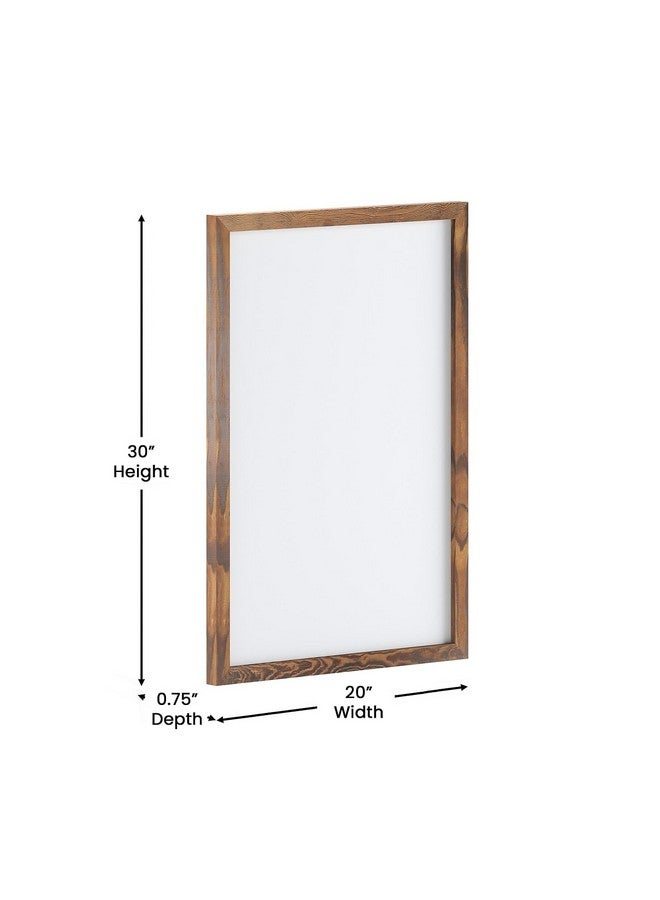 Flash Furniture Bristol Wall Mount White Board, Included Dry Erase Marker, 4 Magnets, Eraser, Commercial Grade For Home Or Business, 20" X 30", Torched Brown  - Image 3