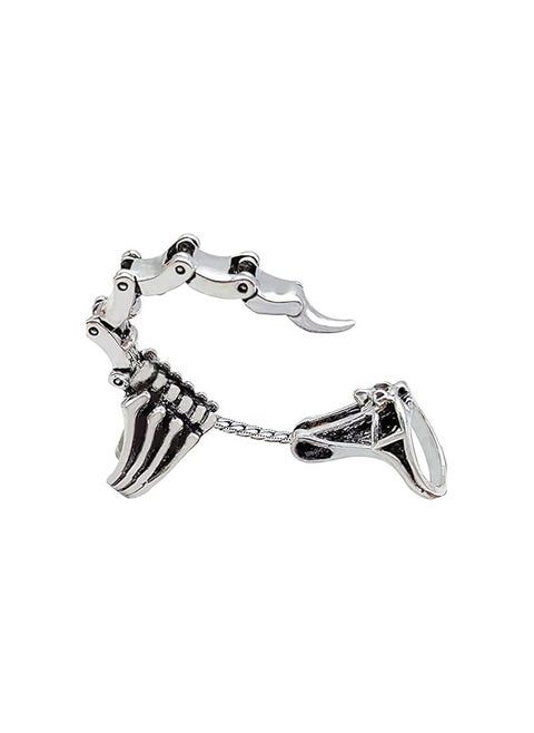 Folding knuckle ring with scorpion design