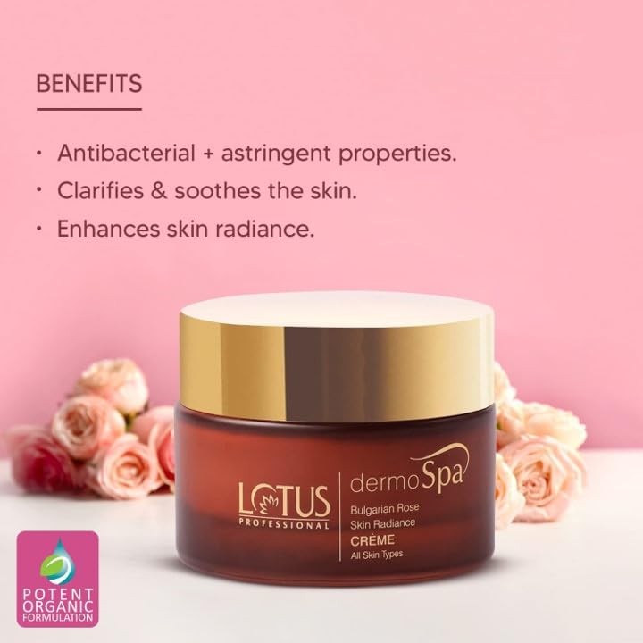 Lotus Professional Lotus Professional DermoSpa Bulgarian Rose Day Cream_50g  Night Cream_50g  Face Wash_80g  Set of 3 - Image 5