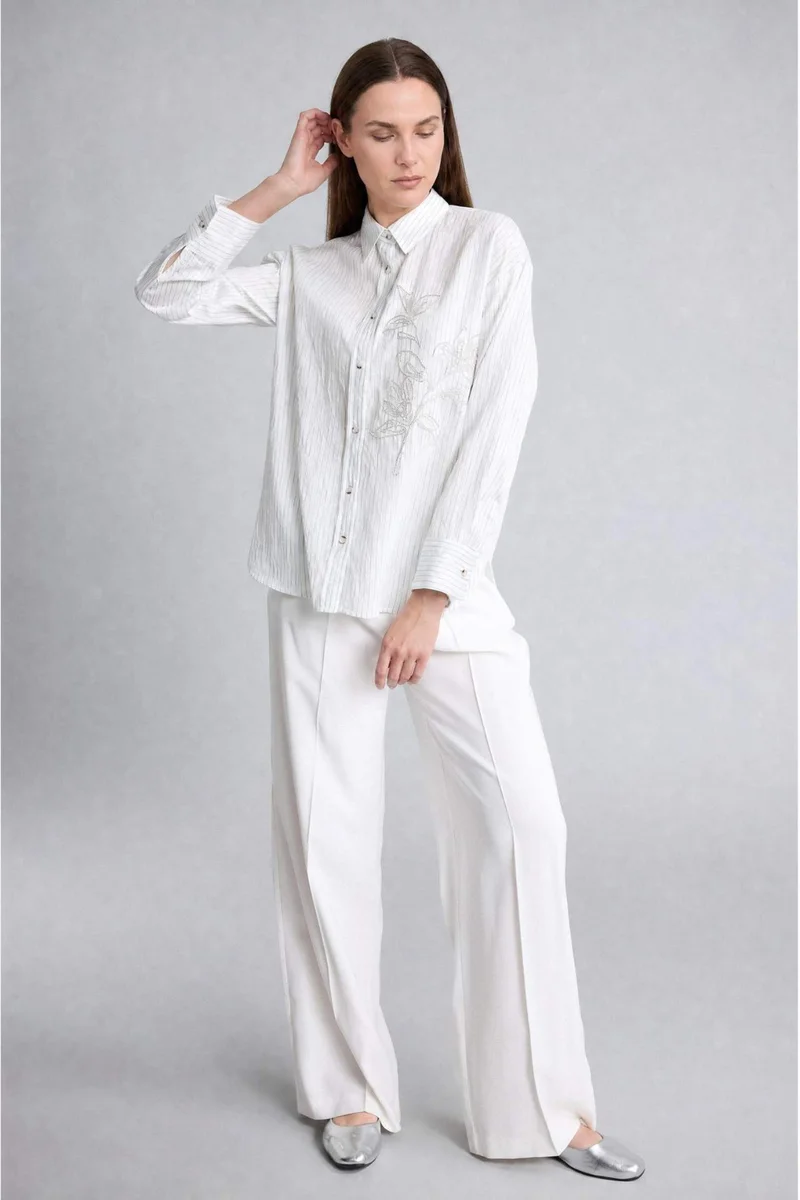 ديفاكتو Relax Fit Shirt Collar Long Sleeve Shirt